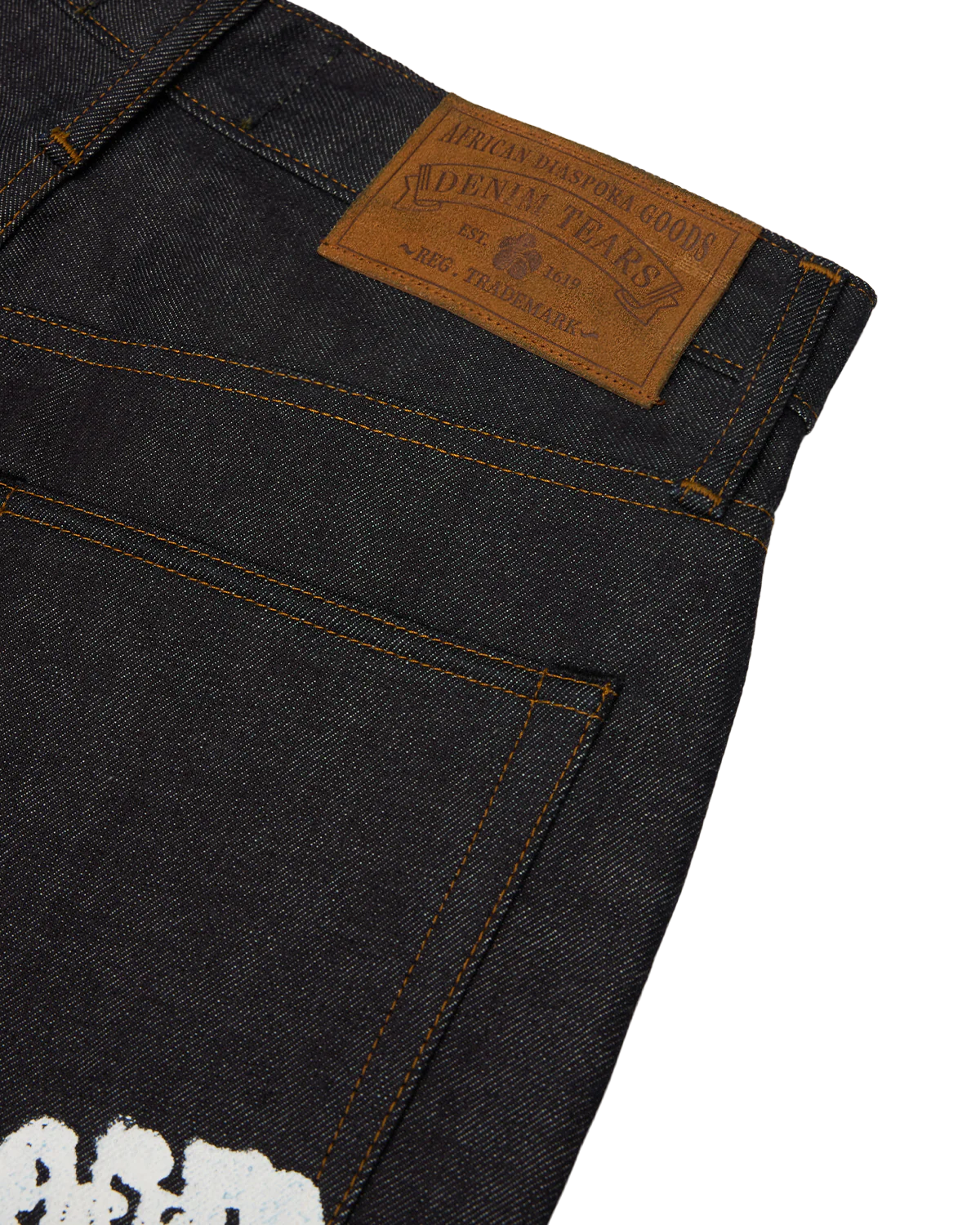 Baggy Cotton Wreath Denim Pant Selvedge - Image 3