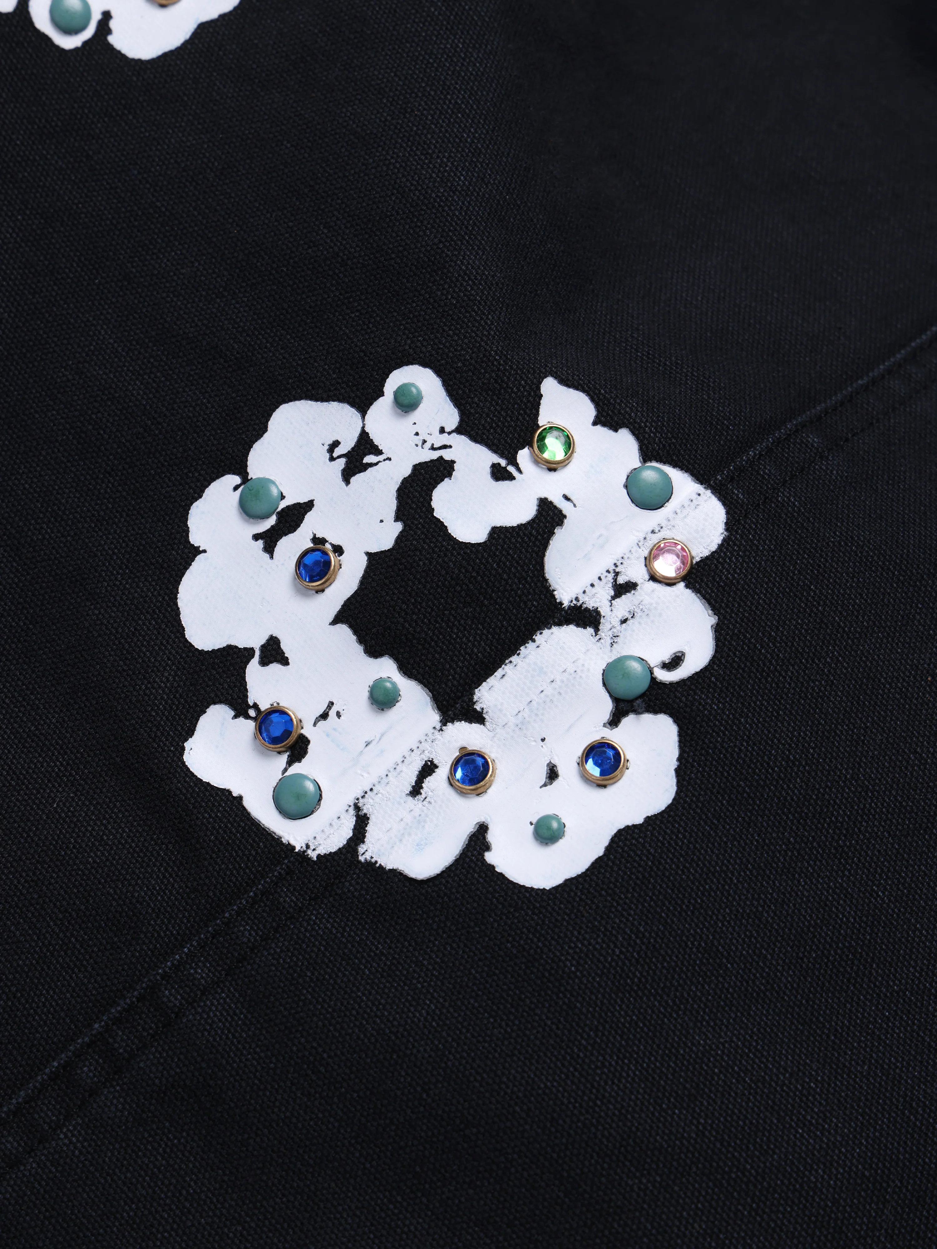 Cotton Wreath Canvas Work Jacket Black - Image 4