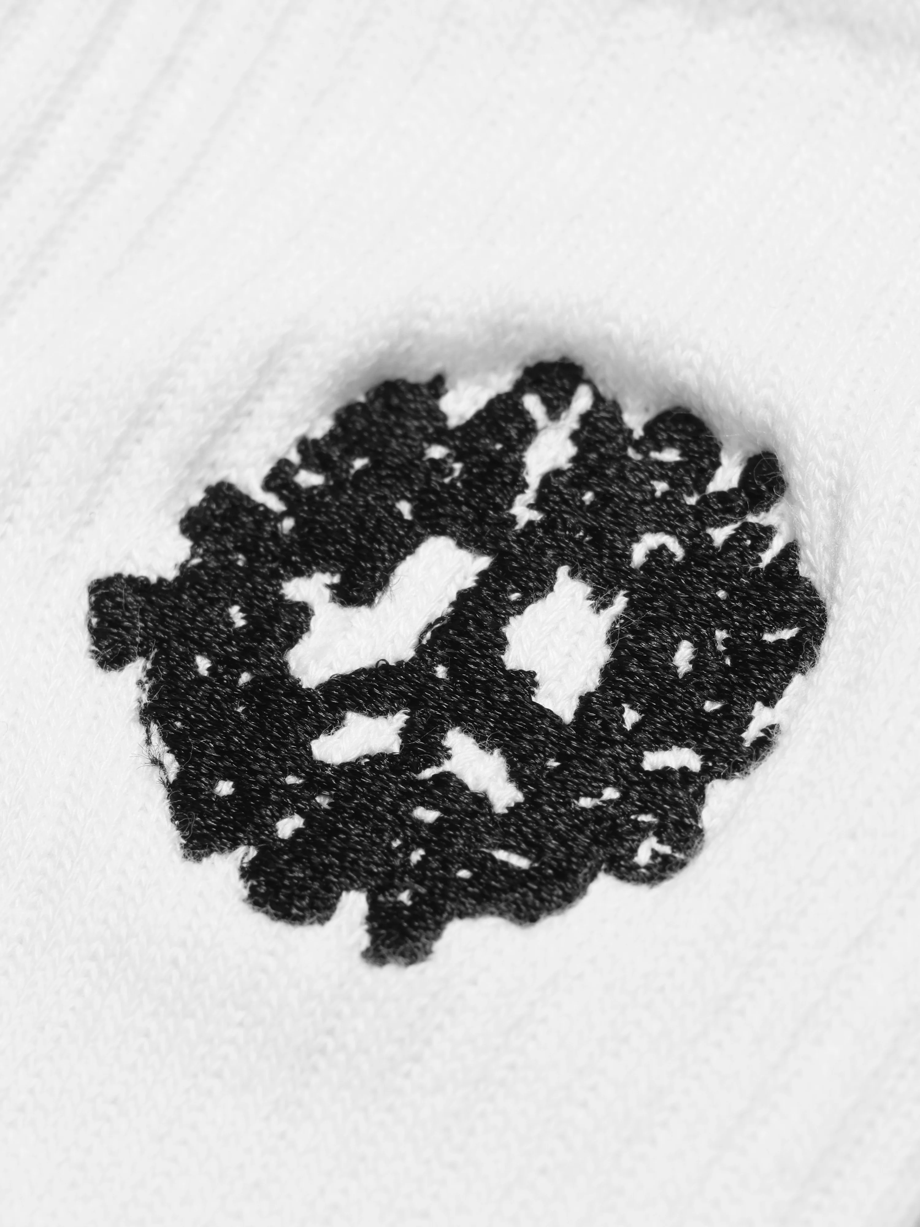 Cotton Peace Wreath 3-Pack Socks White - Image 3