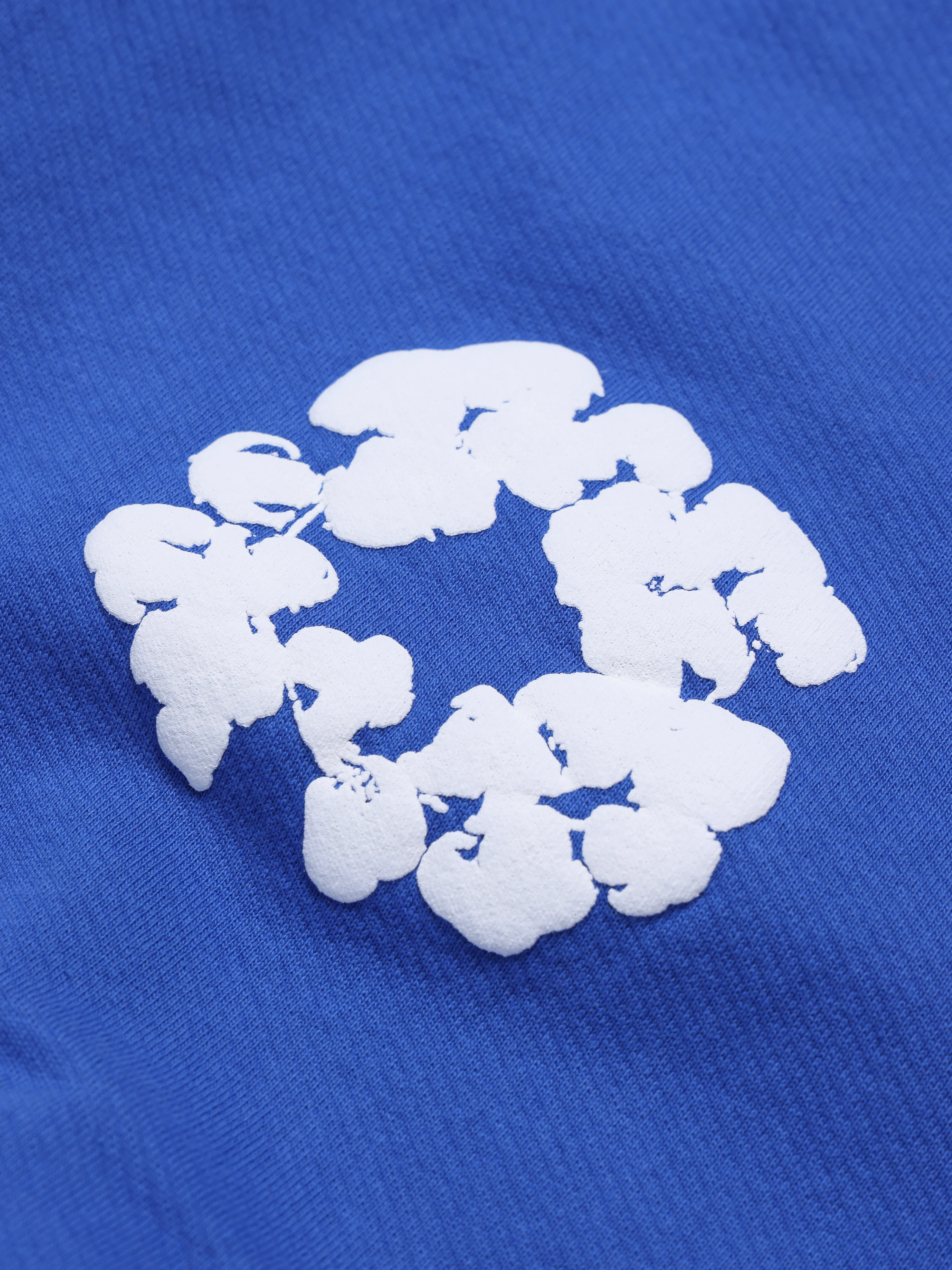 Cotton Wreath Baggy Sweatpants Blue - Image 3