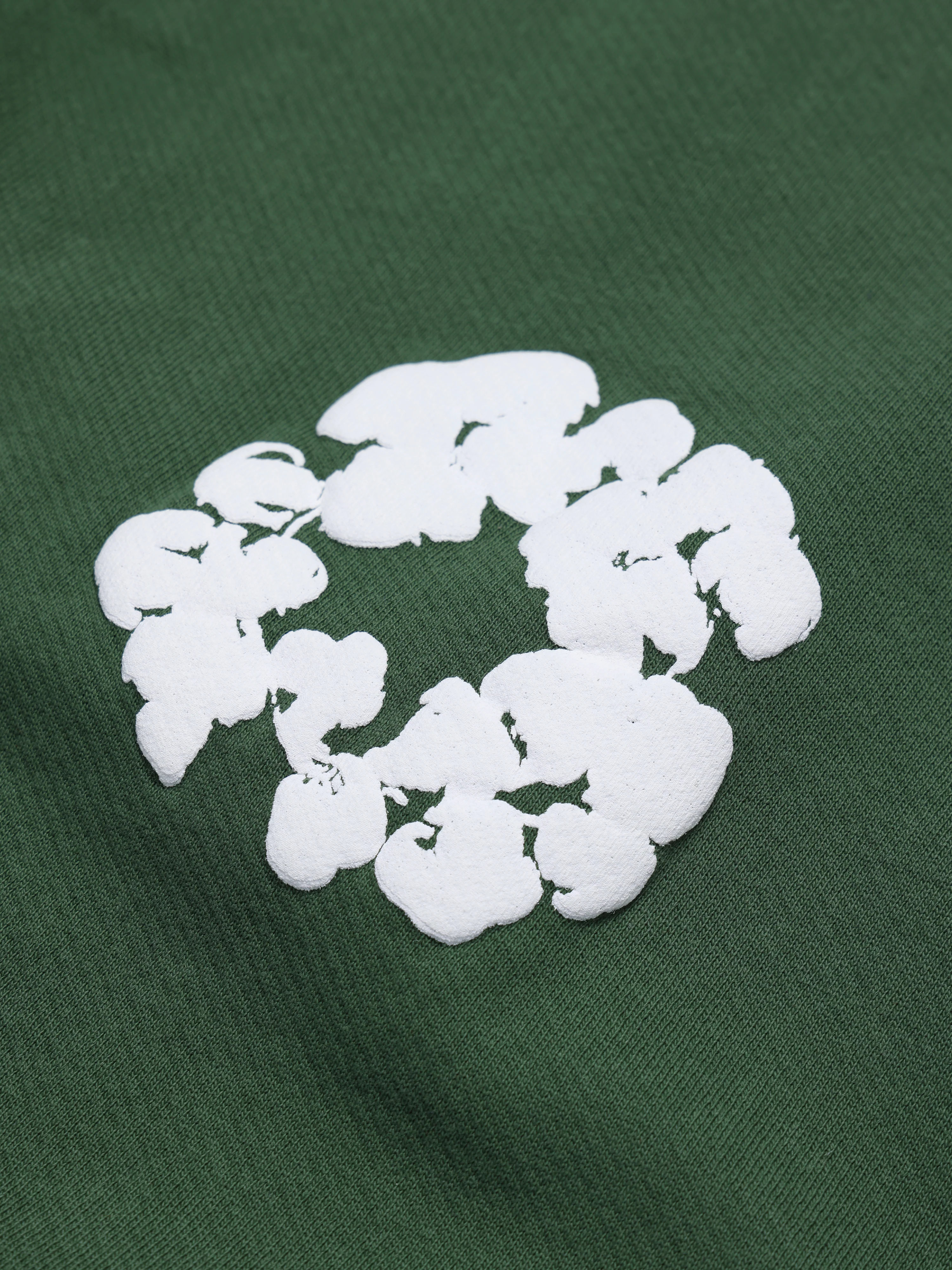 Cotton Wreath Baggy Sweatpants Green - Image 3