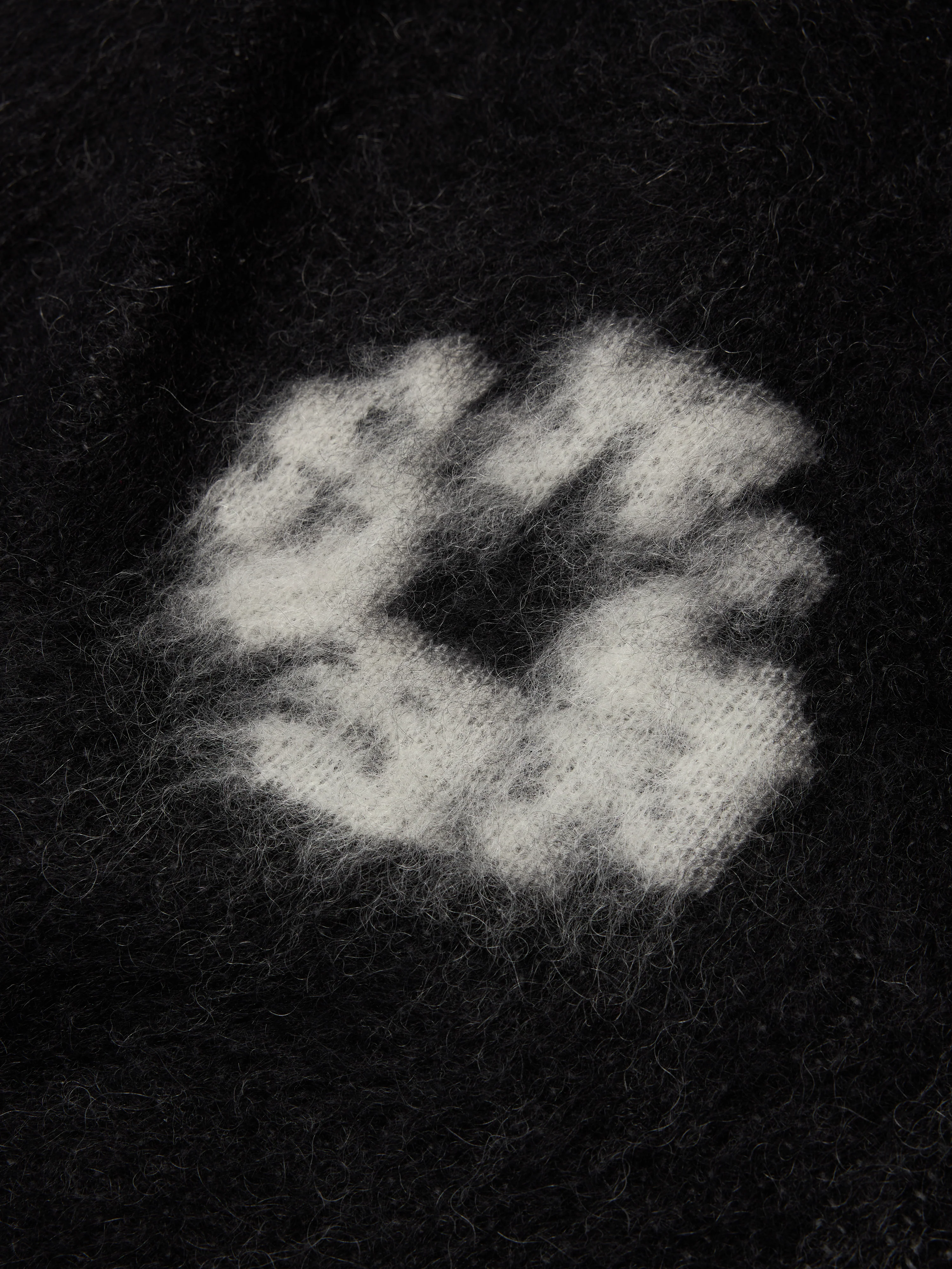 Cotton Wreath Mohair Cardigan Black - Image 3