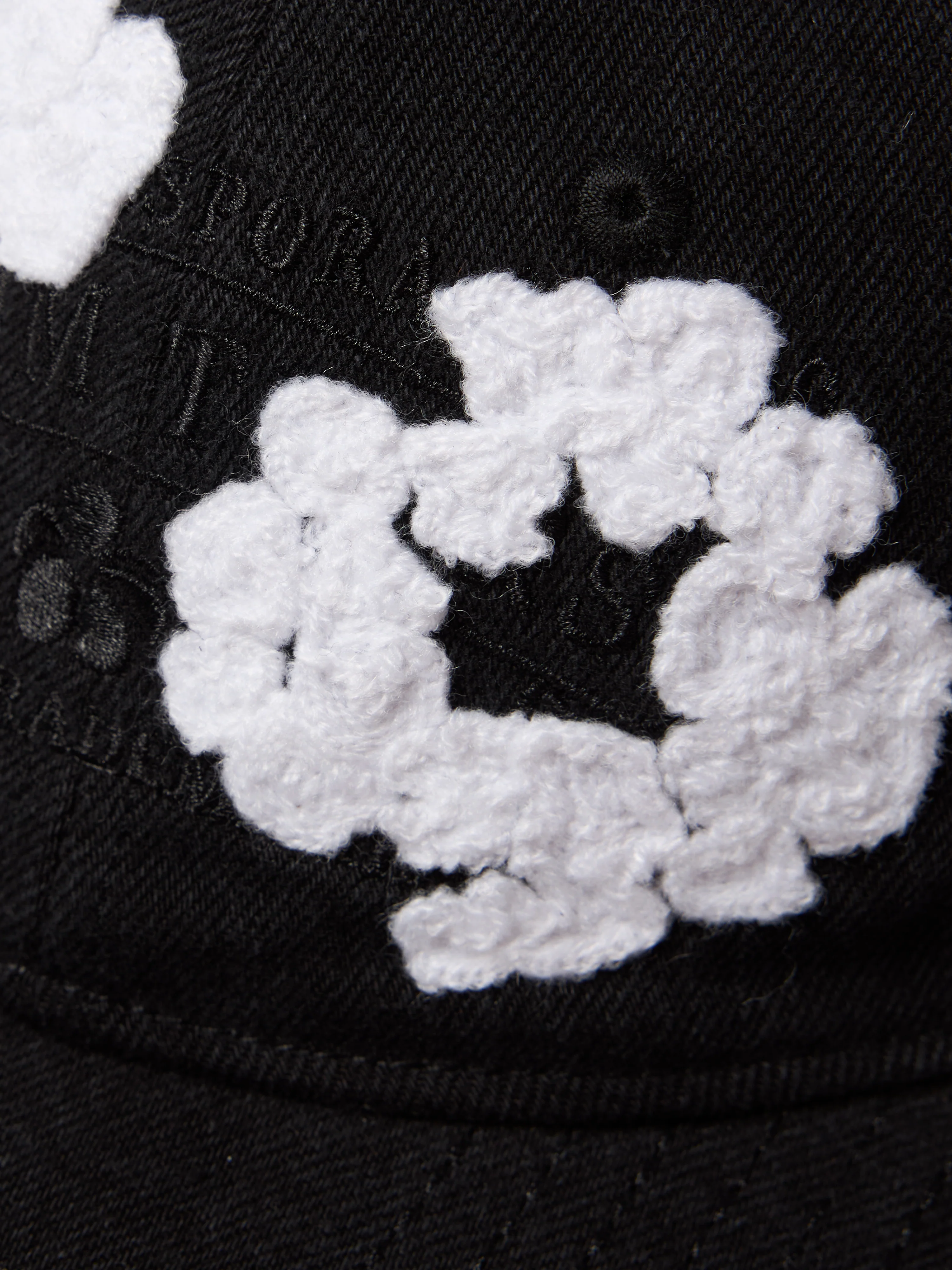 Denim Cotton Wreath Cap Black - Image 3