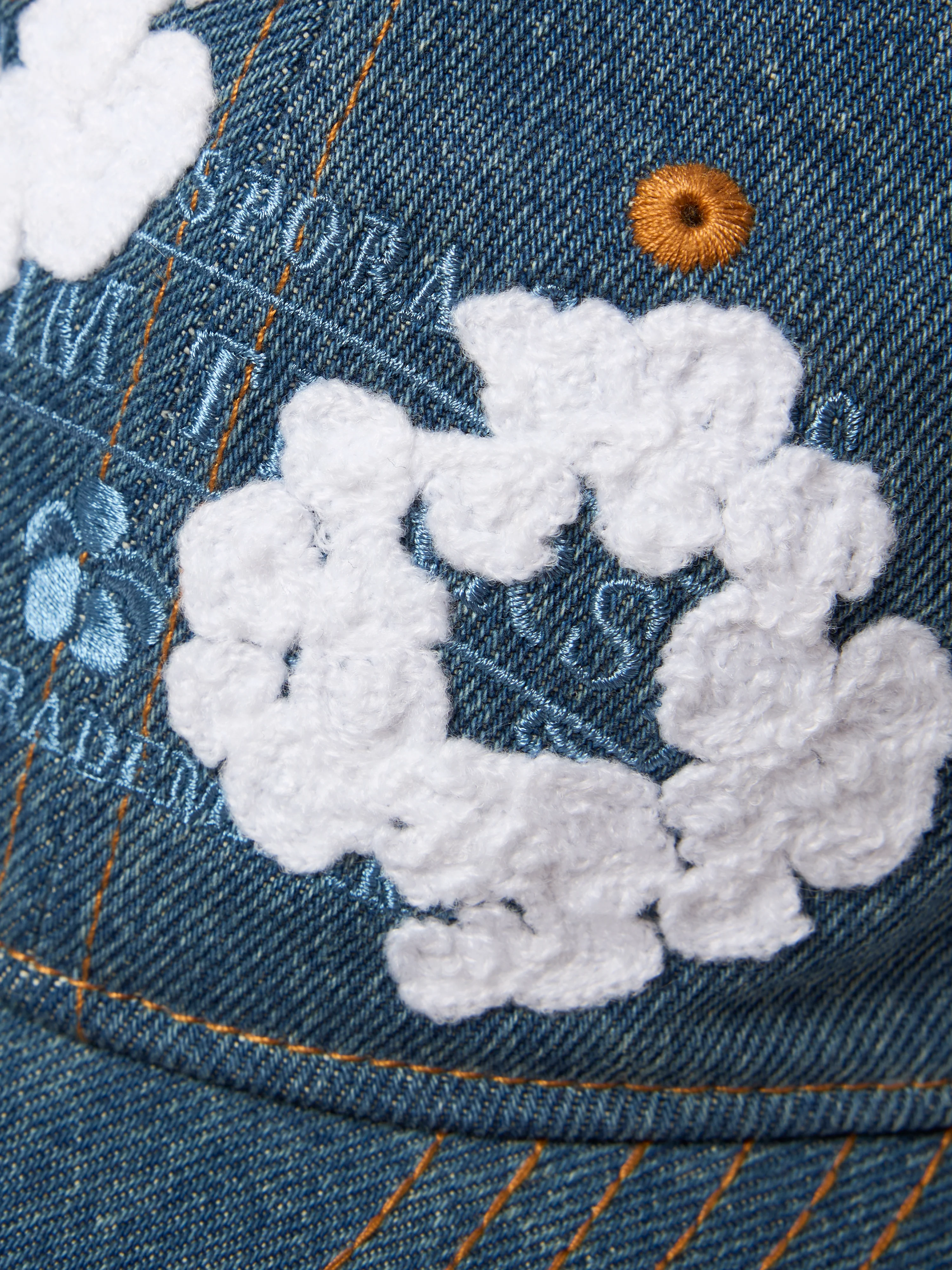 Denim Cotton Wreath Cap Light Wash - Image 3