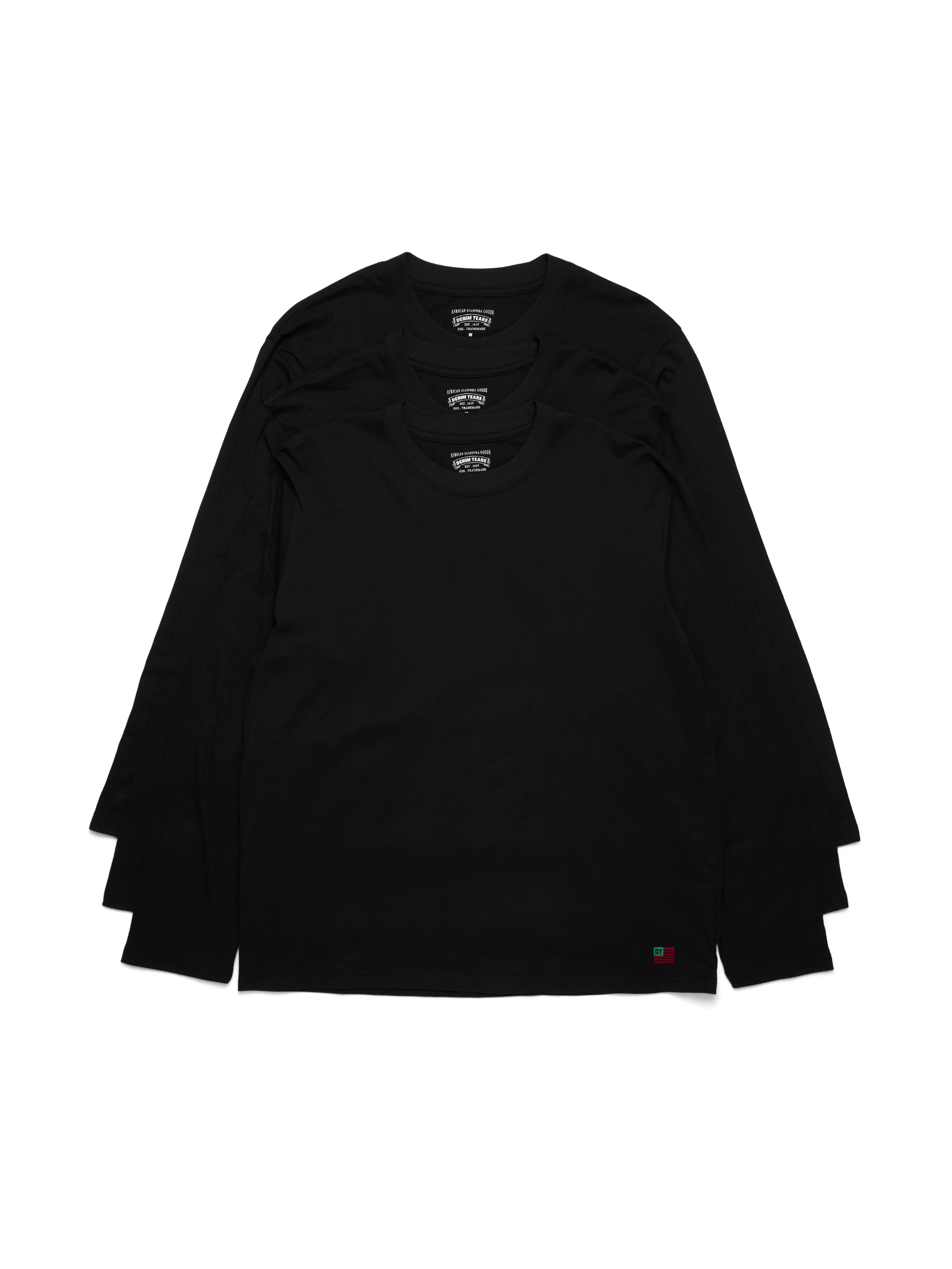 DT Flag 3-Pack Long Sleeve Tee Black