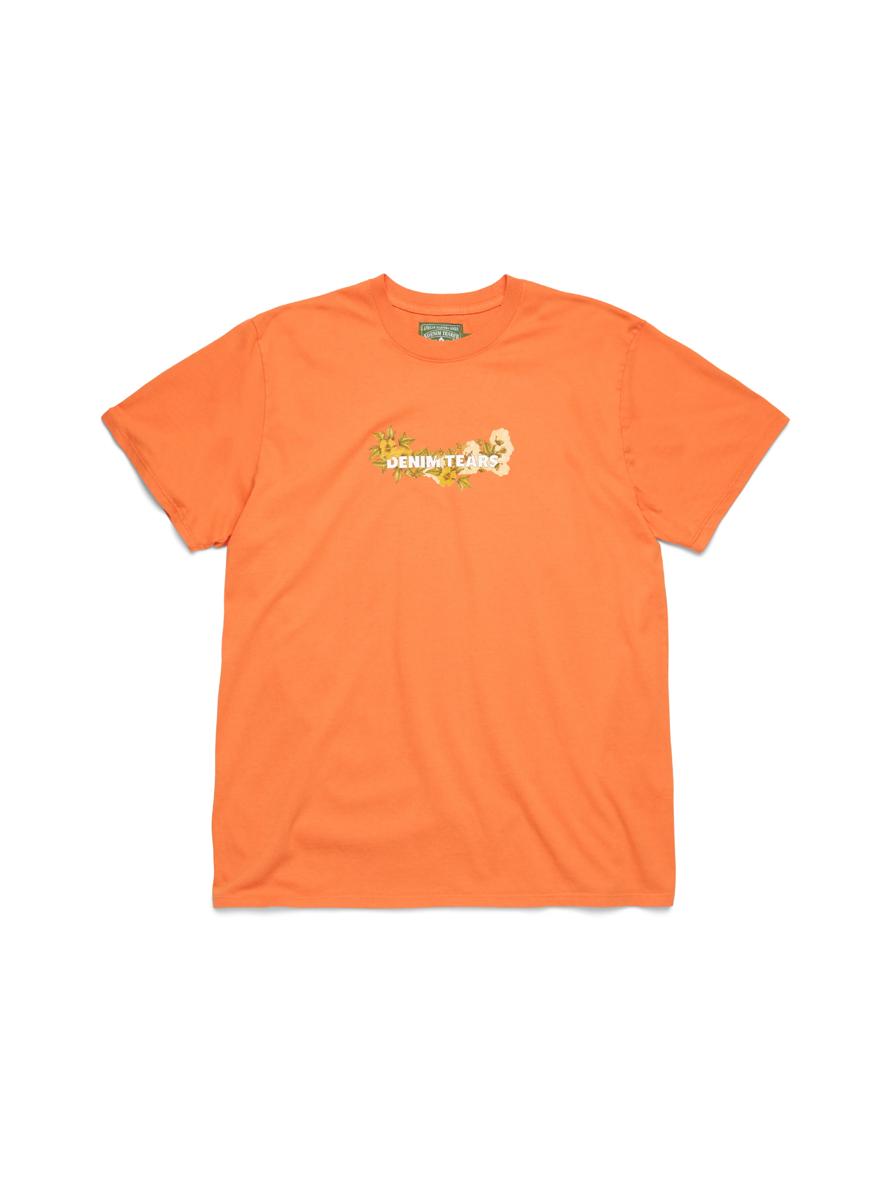 Cotton Floral Logo Tee Orange