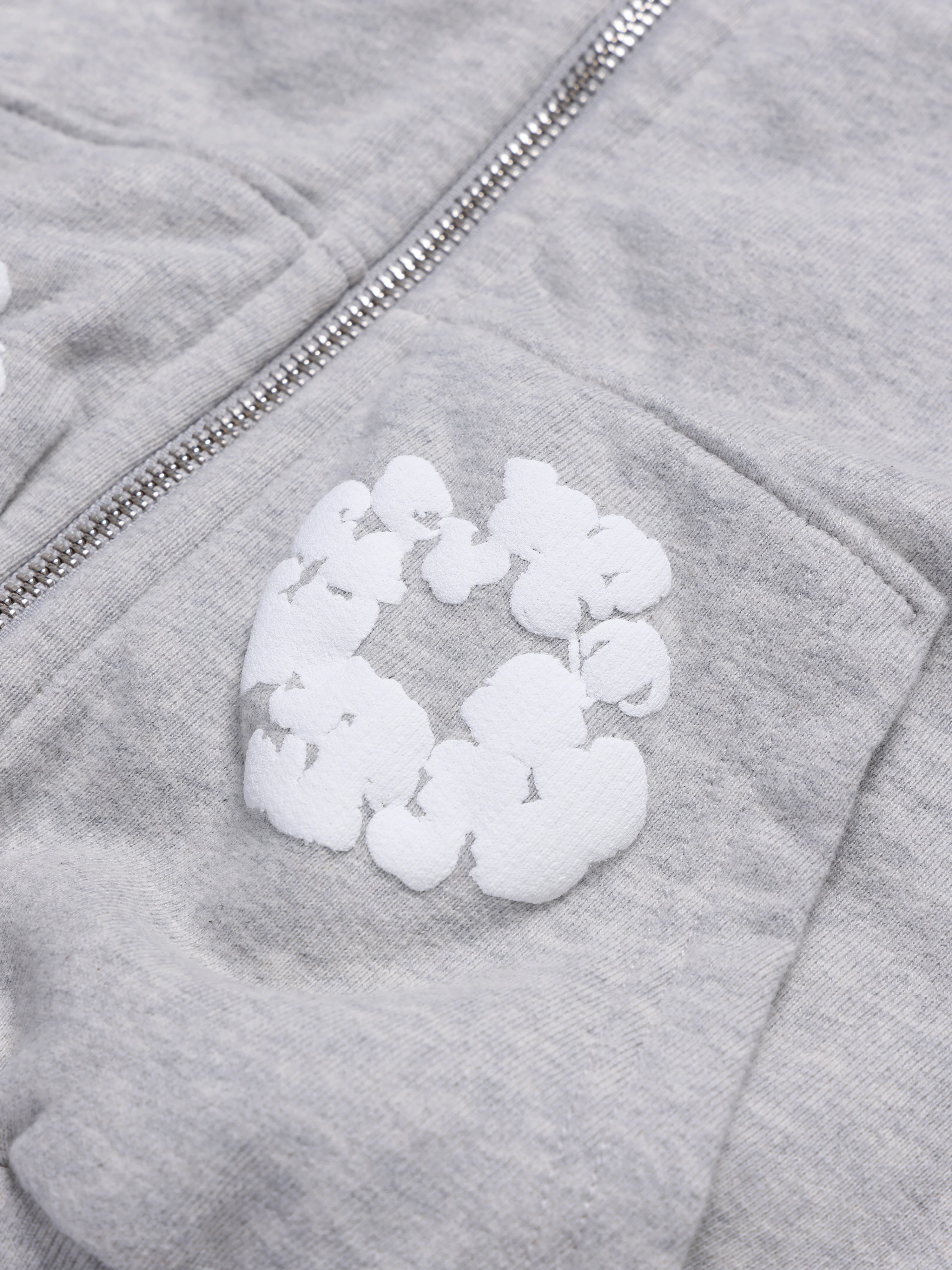 Kids Cotton Wreath Zip Hoodie Grey - Image 3