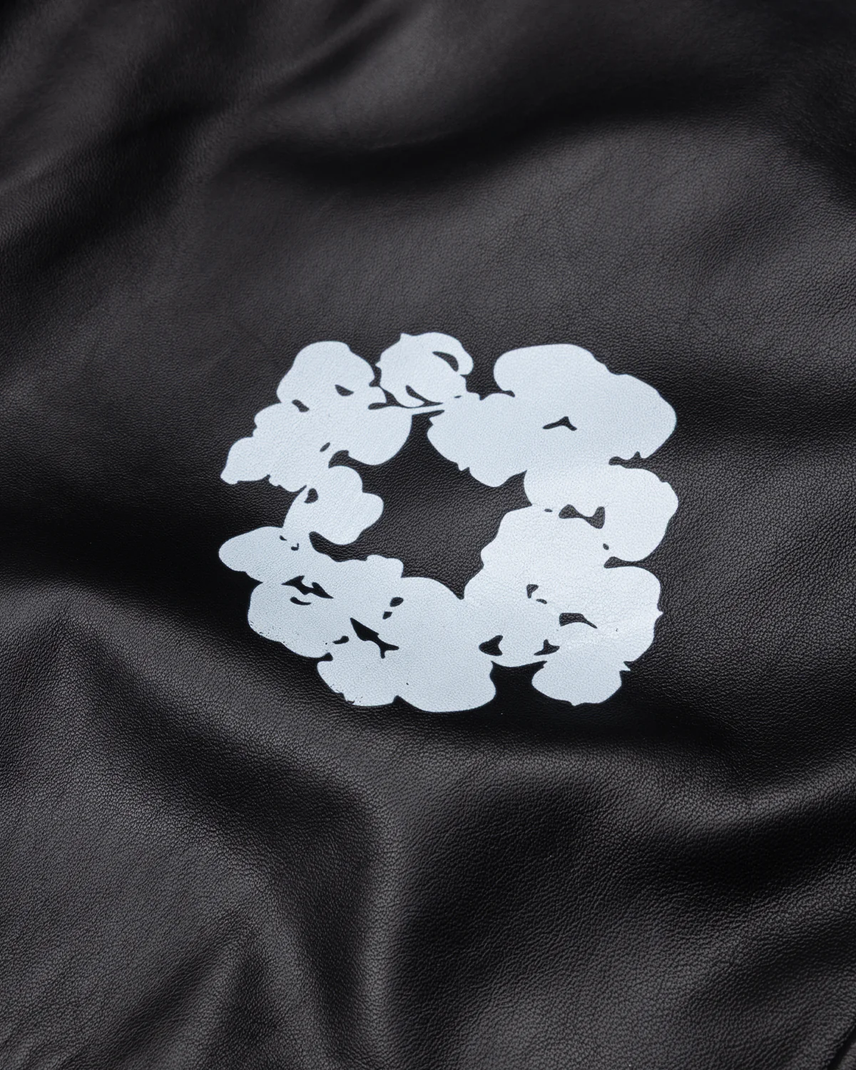 Leather Cotton Wreath Pants Black - Image 3