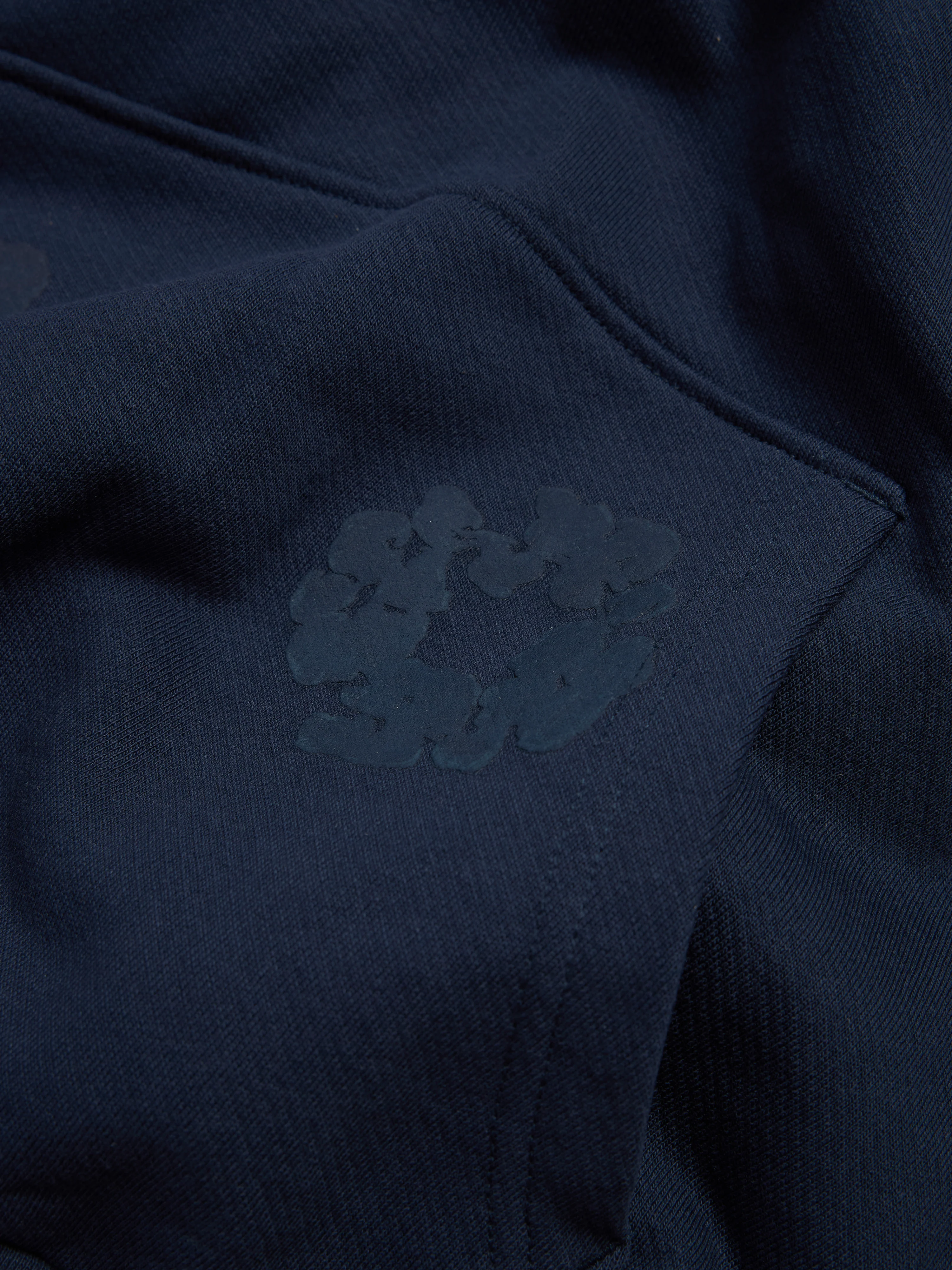 Mono Cotton Wreath Hoodie Navy - Image 3