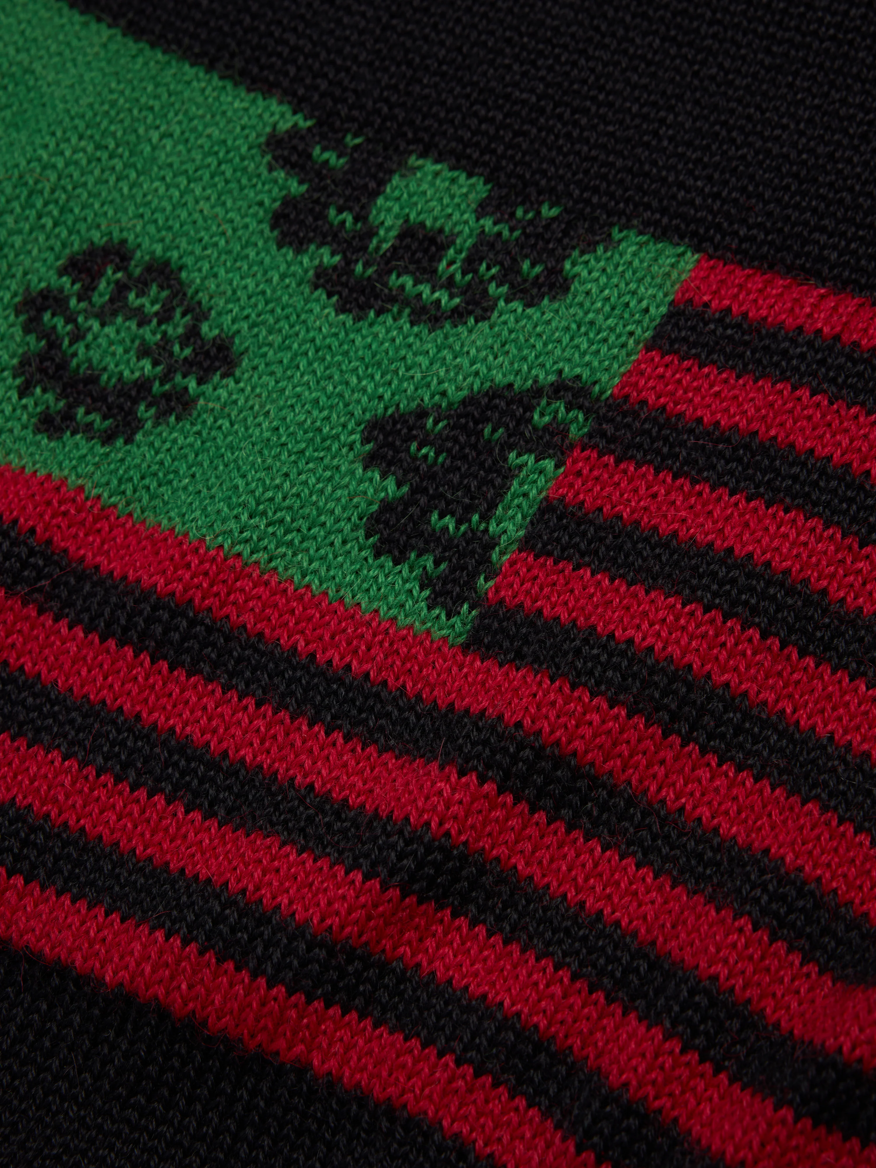 Pan-African Wreath Flag Scarf Black - Image 3