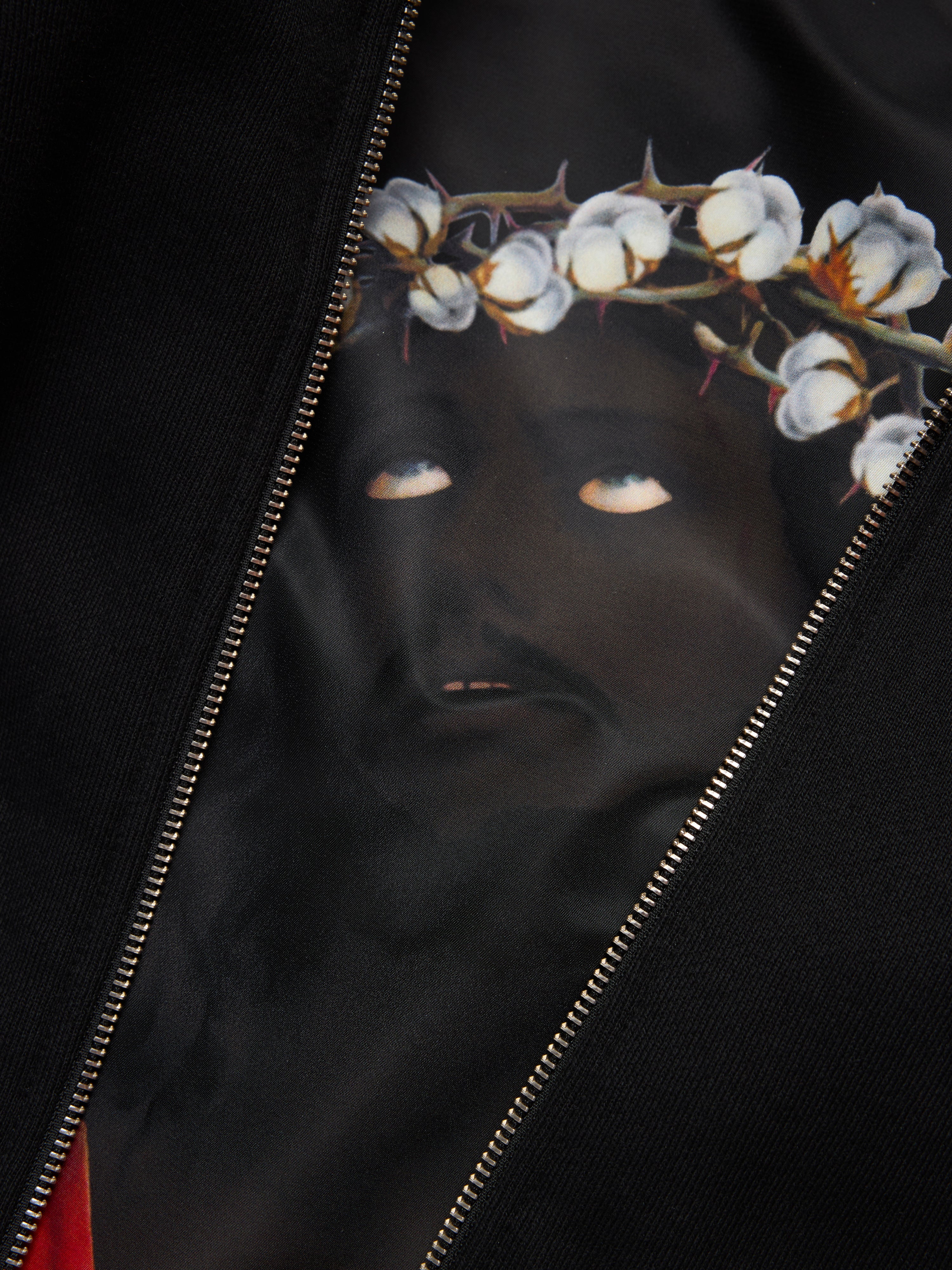Crown of Cotton & Black Madonna Reversible Zip Hoodie Black - Image 3