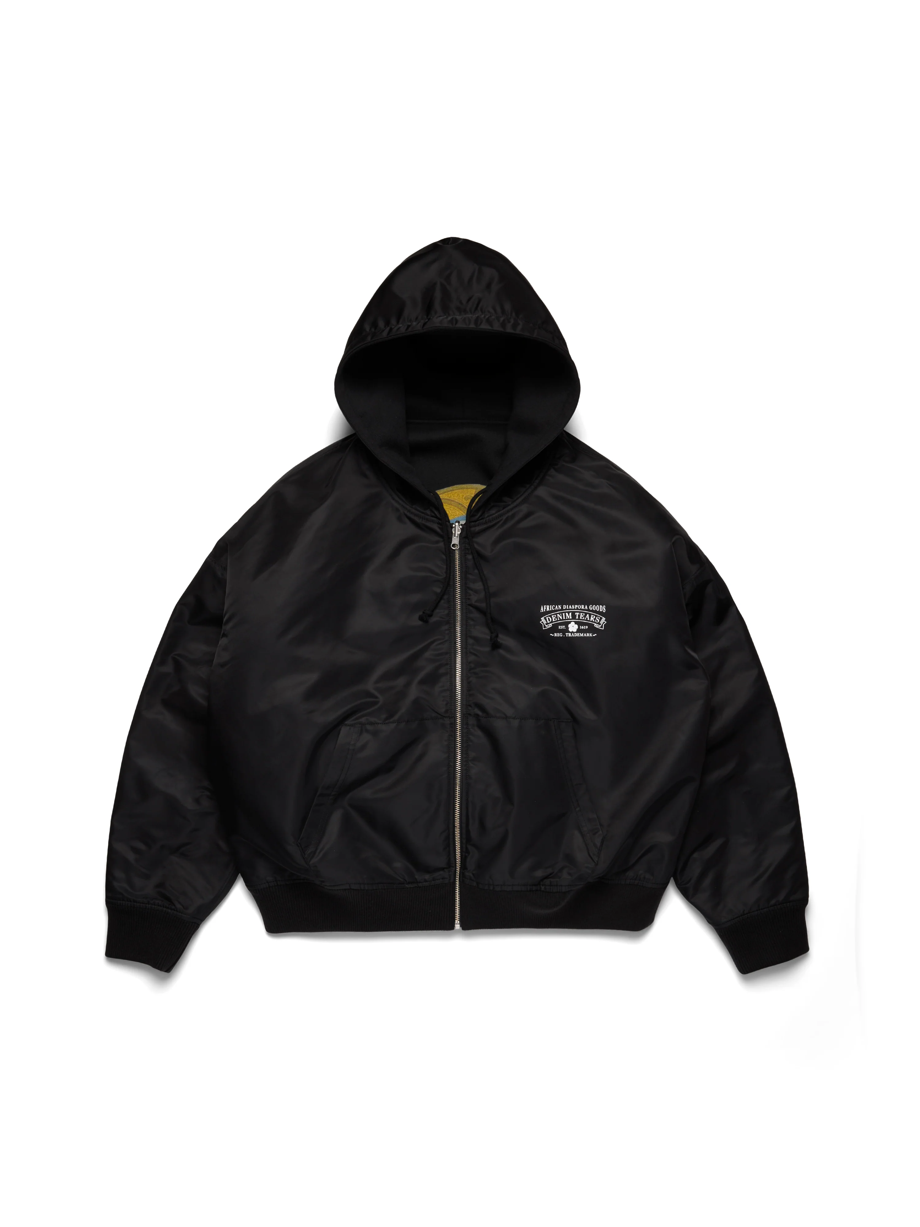 Crown of Cotton & Black Madonna Reversible Zip Hoodie Black - Image 4