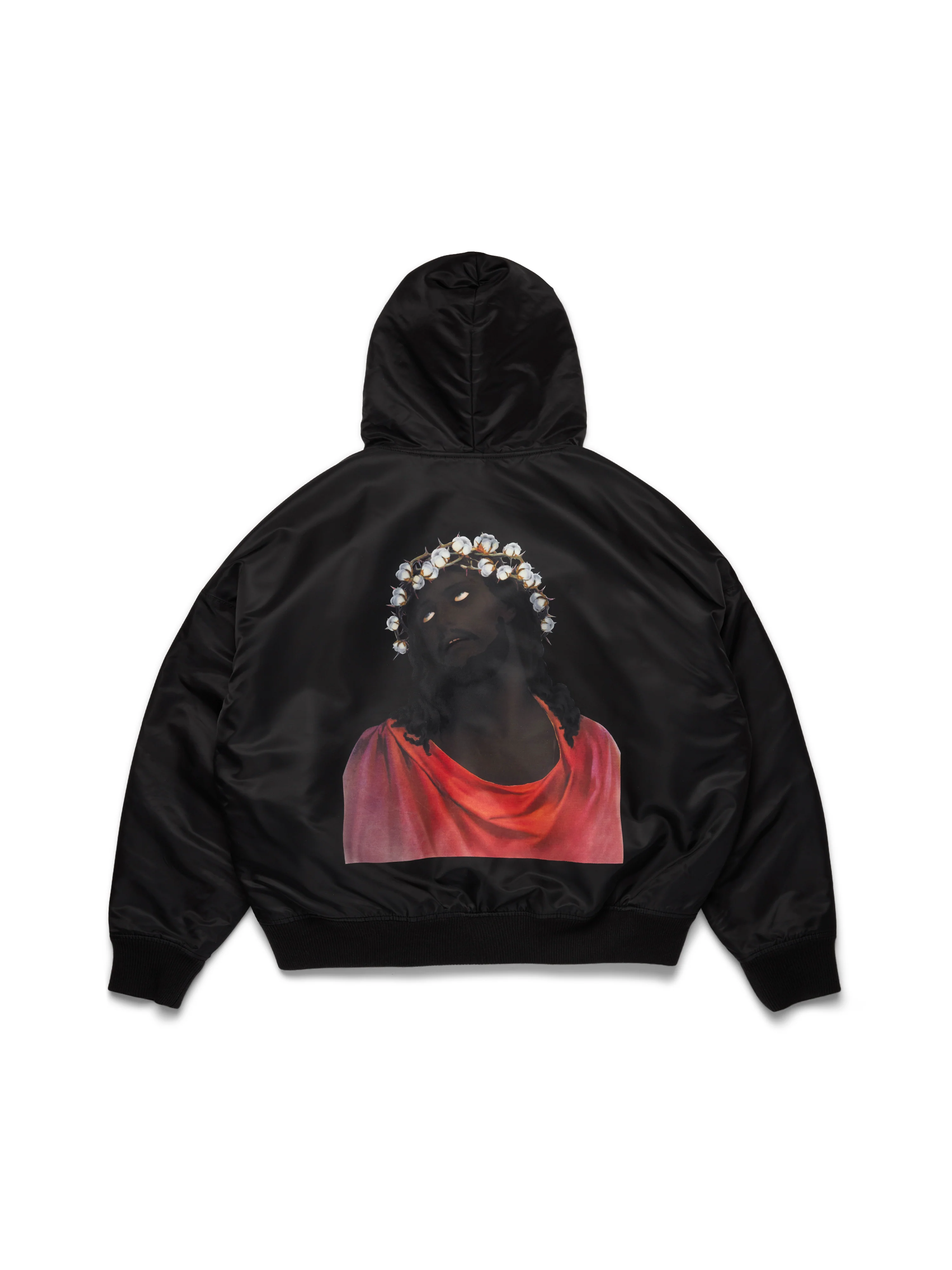 Crown of Cotton & Black Madonna Reversible Zip Hoodie Black - Image 5
