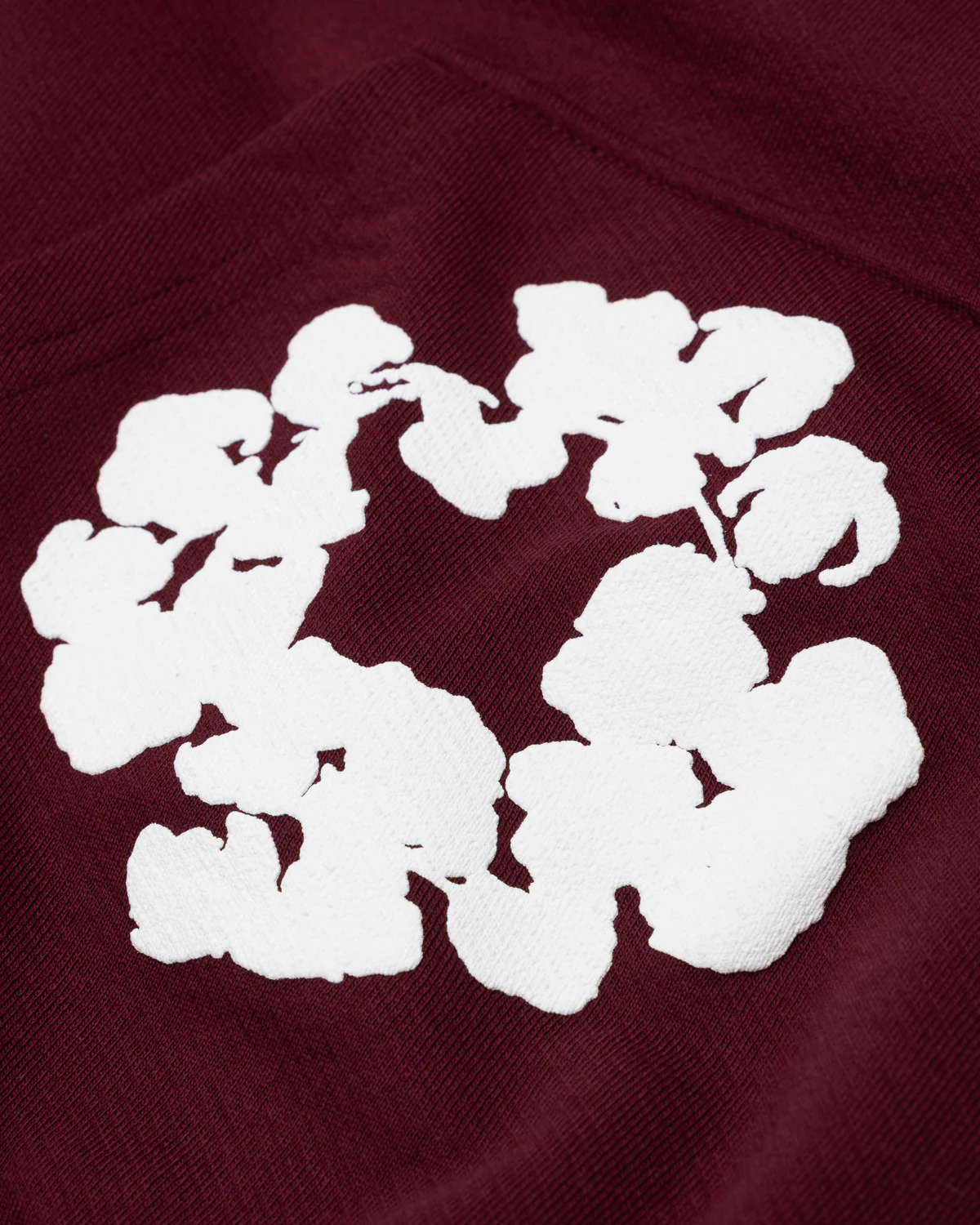 Cotton Wreath Hoodie Burgundy - Image 3
