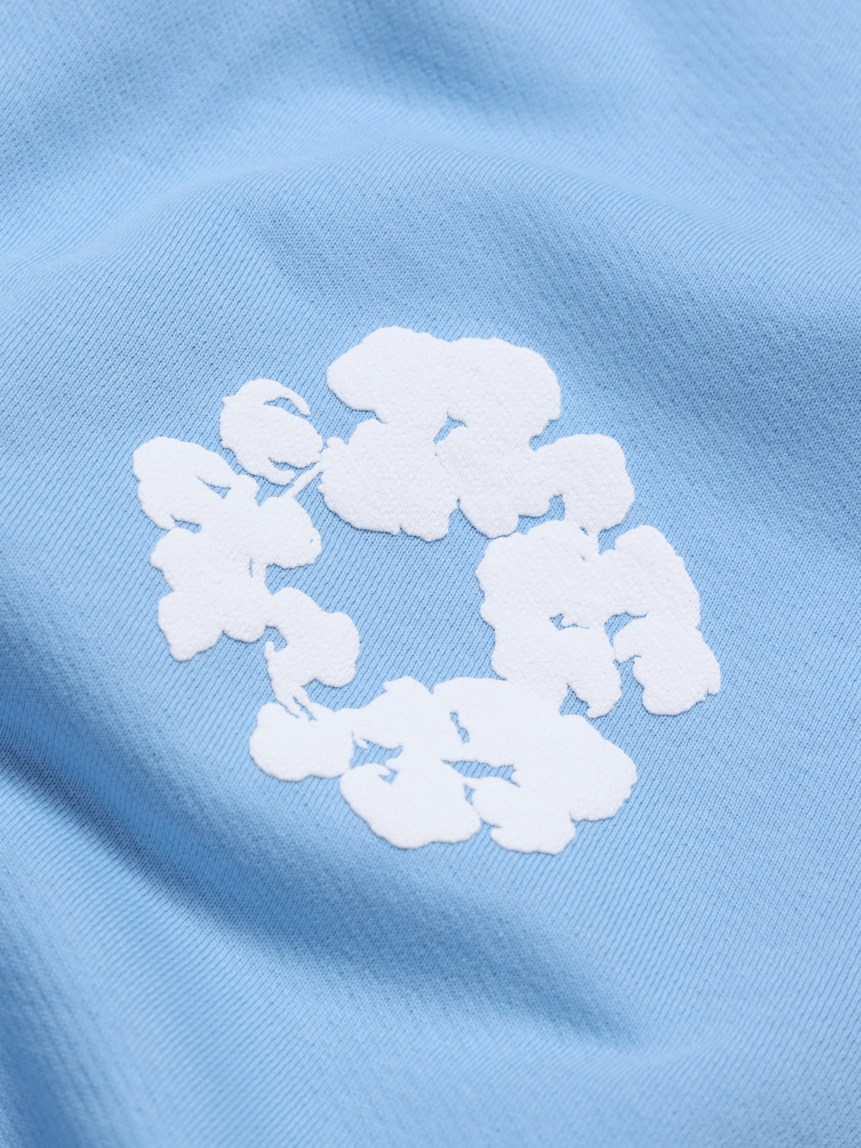 Cotton Wreath Sweatpants Light Blue - Image 3