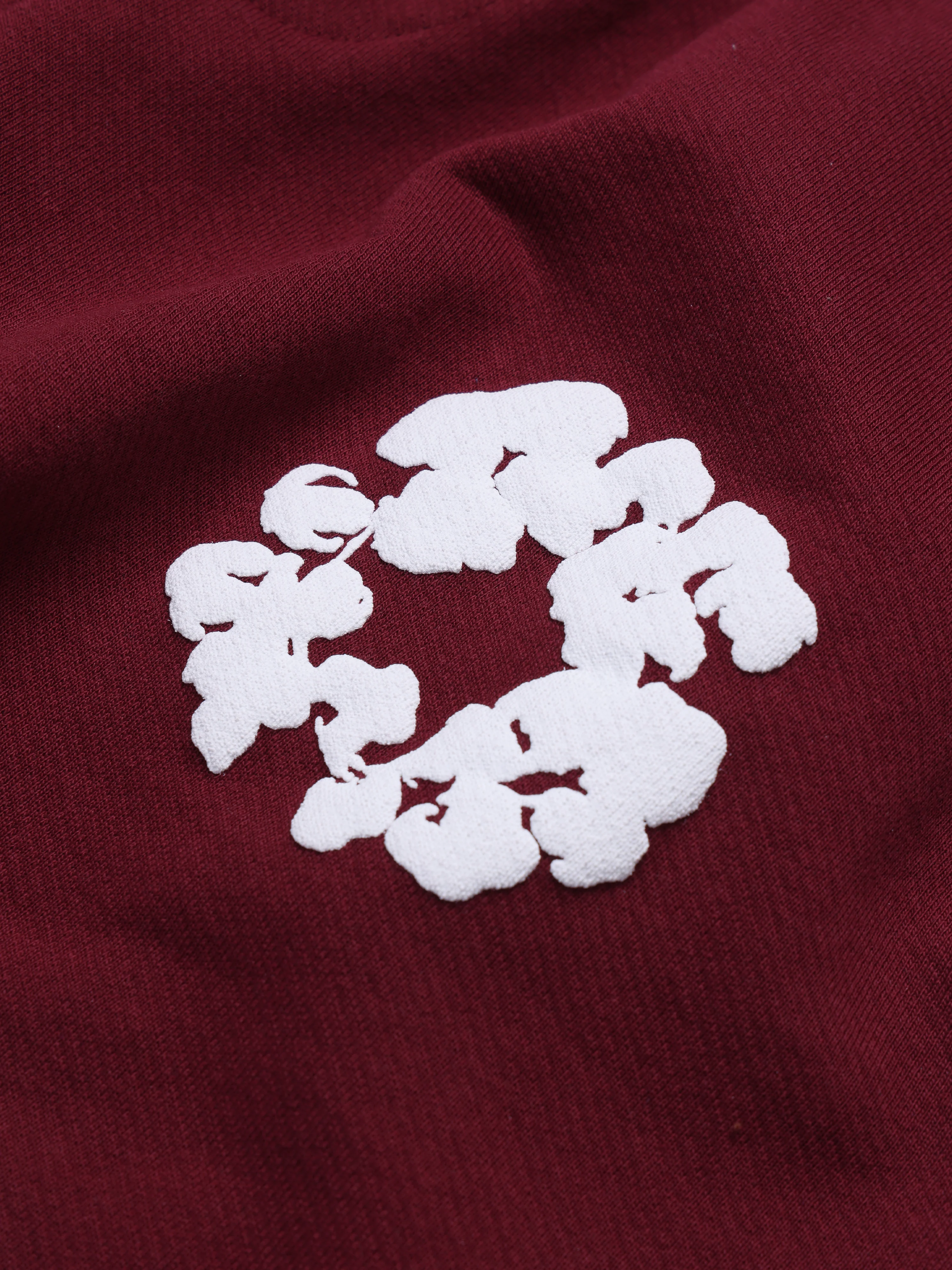 Cotton Wreath Sweatshorts Burgundy - Image 3
