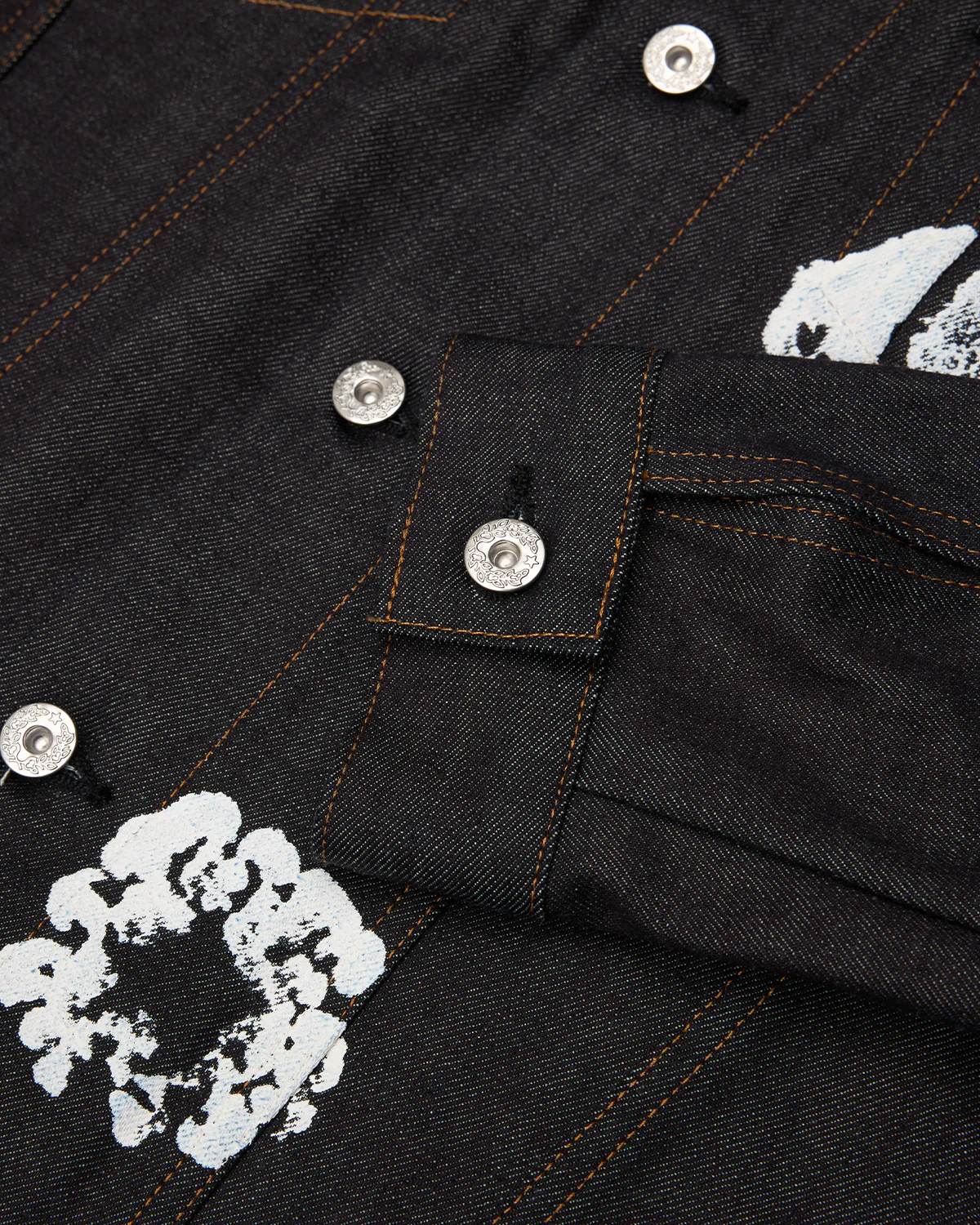 Cotton Wreath Denim Jacket Selvedge - Image 3