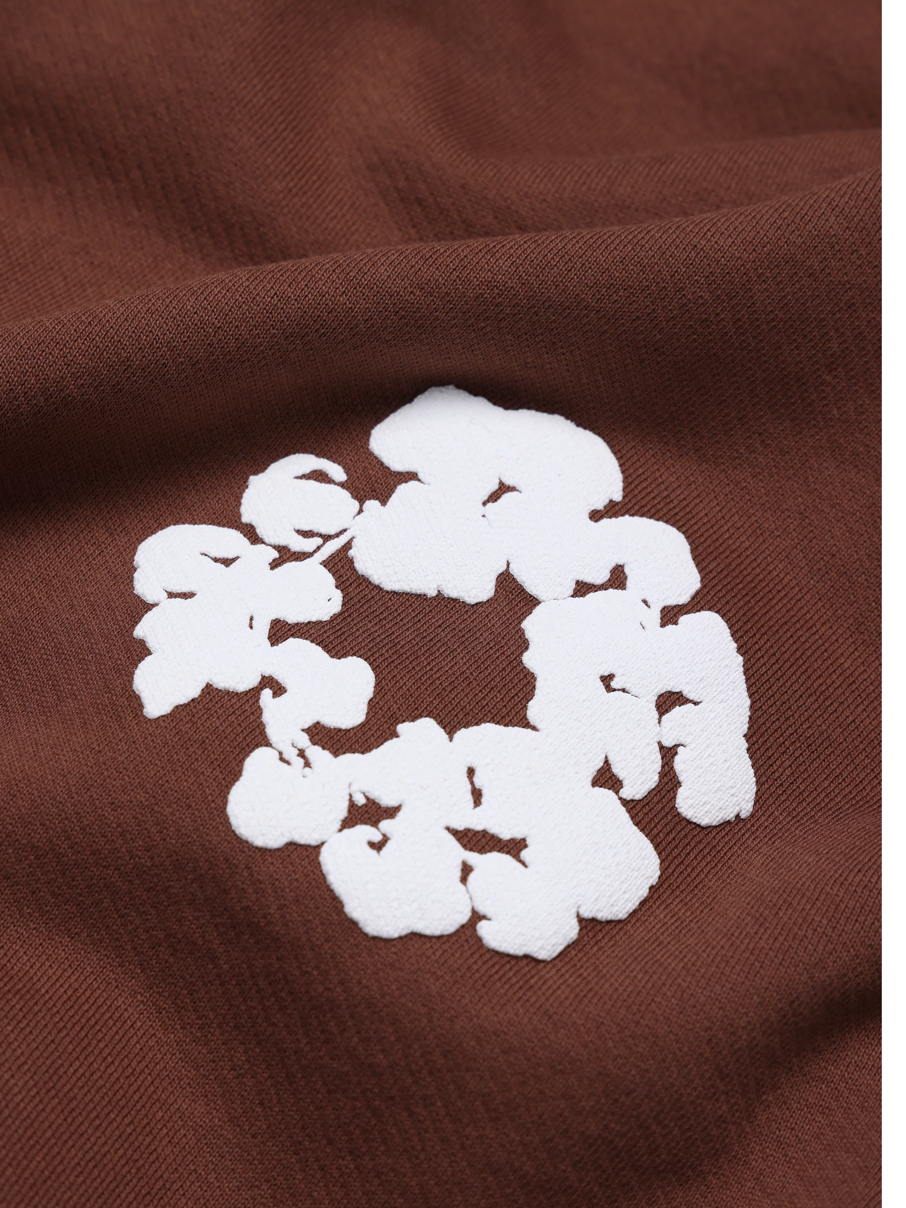 Cotton Wreath Baggy Sweatpants Brown - Image 3