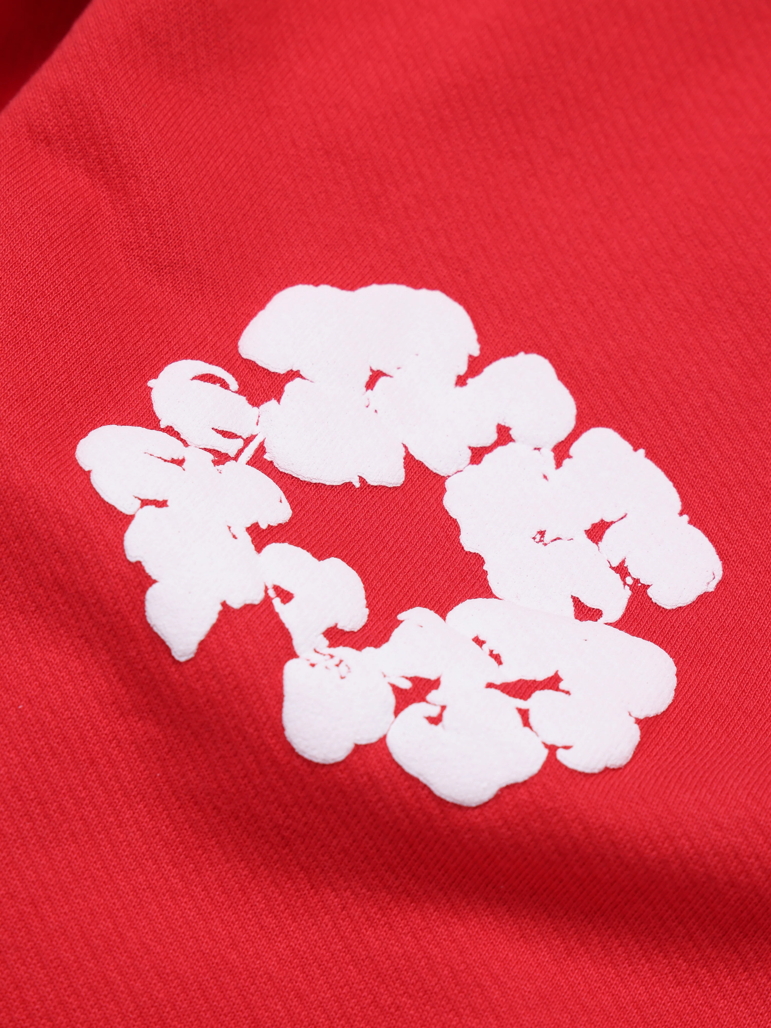 Cotton Wreath Sweatpants Red - Image 3